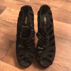 Fendi Black shade stilleto platforms.